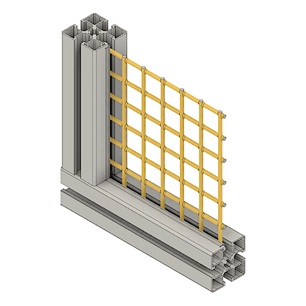 63-000-Y MODULAR SOLUTIONS MESH<br>1'' X 4' X 8', YELLOW